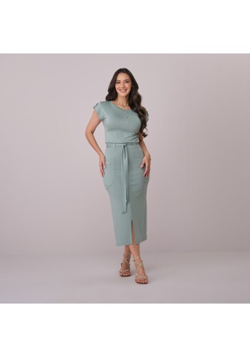 Conjunto Meire Em Malha MVS Verde Tata Martello Primavera/Verão 2026