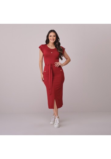 Conjunto Meire Em Malha MVS Vermelho Tata Martello Primavera/Verão 2026