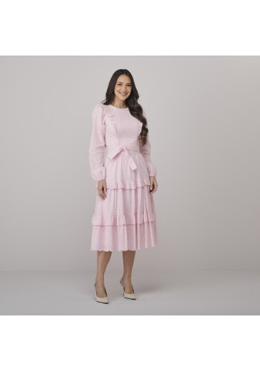 Vestido Selena Em Laise Rosa Tata Martello Outono/Inverno 2026