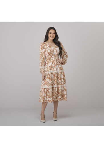 Vestido Ingrid Em New Sabia Laranja Tata Martello Outono/Inverno 2026