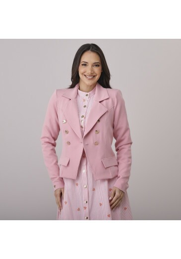 Casaco Karina Em Alfaiataria Rosa Tata Martello Outono/Inverno 2026