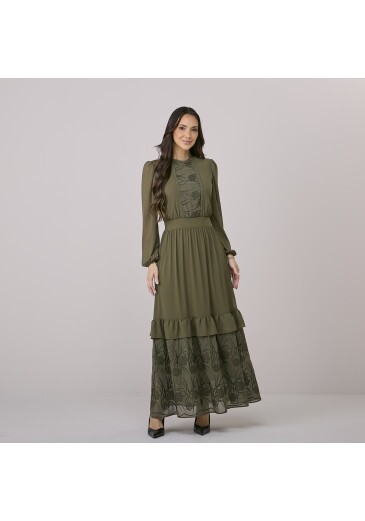 Vestido Karen Em Crepe Verde Tata Martello Outono/Inverno 2026