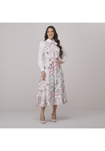 Vestido Lucia Em Alfaiataria Soho Estampa Exclusiva Tata Martello Outono/Inverno 2026