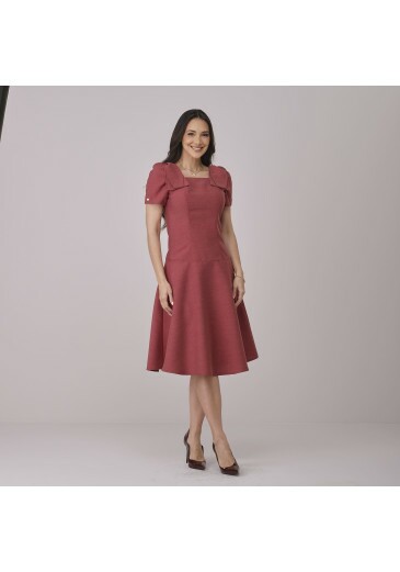 Vestido Analu Em Alfaiataria Sensoriale Marsala Tata Martello Outono/Inverno 2026