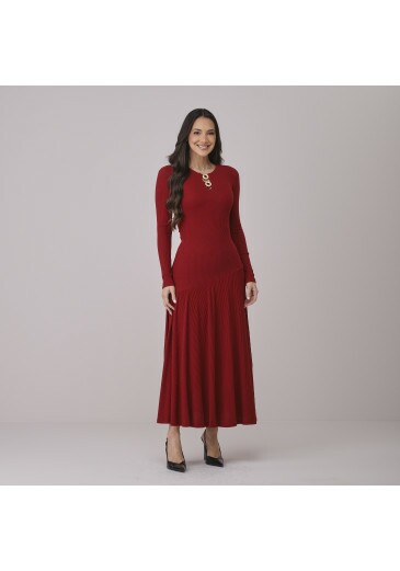 Vestido Sarah Em Malha Volare Vermelho Tata Martello Outono/Inverno 2026