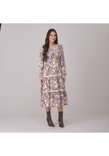 Vestido Ingrid Em New Sabia Azul Tata Martello Outono/Inverno 2026