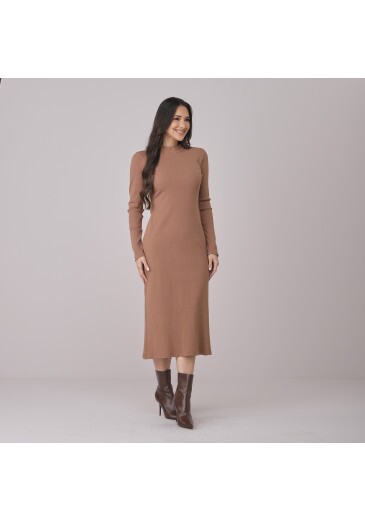 Vestido Denise Em Malha Boulevard Bege Tata Martello Outono/Inverno 2026