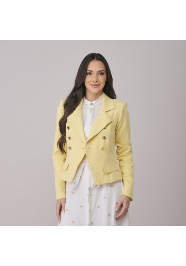 Casaco Karina Em Alfaiataria Amarelo Tata Martello Outono/Inverno 2026