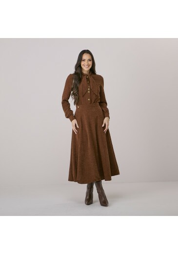 Conjunto Liziane Em Viscose Caliste Marrom Tata Martello Outono/Inverno 2026
