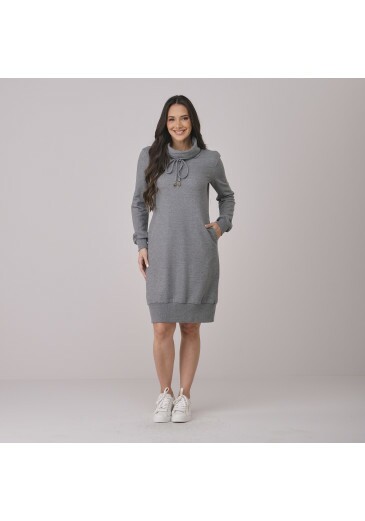 Vestido Leticia Em Moletom Cinza Tata Martello Outono/Inverno 2026