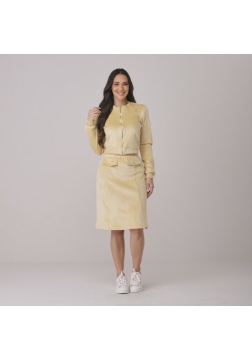 Conjunto Duda Em Plush Bege Tata Martello Outono/Inverno 2026