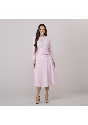 Vestido Lidia Em Crepe Rosa Tata Martello Outono/Inverno 2026