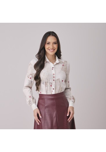 Camisa Rubia Em Crepe Gloss Tata Martello Outono/Inverno 2026