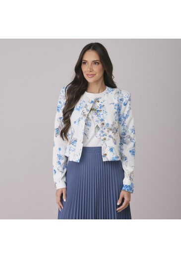 Casaco Clara Em Alfaiataria Soho Estampa Exclusiva TM Tata Martello Outono/Inverno 2026