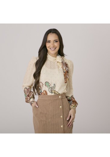 Blusa Malu Em Crepe Tata Martello Outono/Inverno 2026