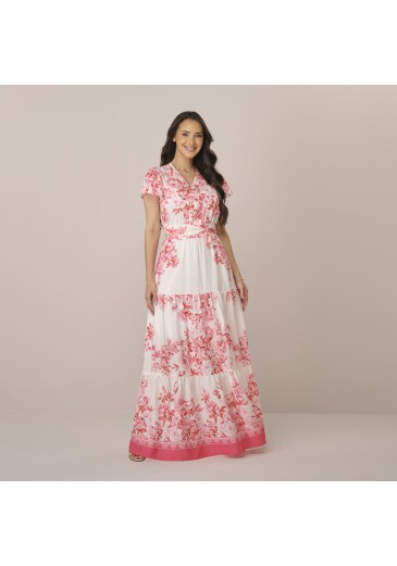 Vestido Tainara Em Crepe Gloss Vermelho Tatá Martello Primavera/Verão 2027