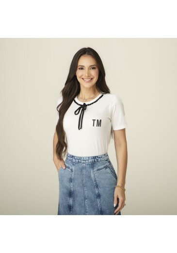 Blusa Thalize Em Algodão Com Estampa E Bordado TM Tata Martello Primavera/Verão 2027