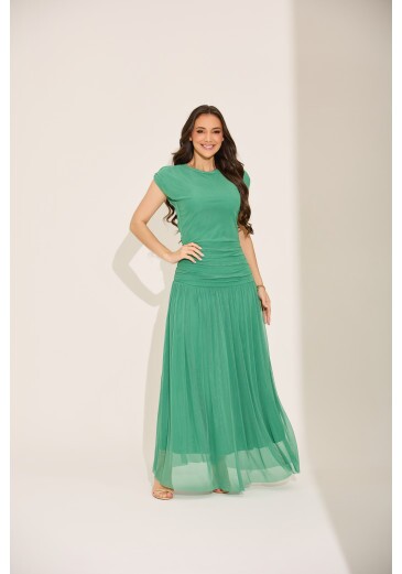 Vestido Aurora Em Tule Verde Tata Martello Primavera/Verão 2027