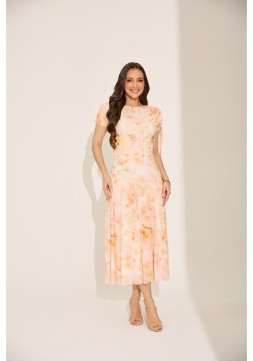 Vestido Luiza Em Tule Laranja Tata Martello Primavera/Verão 2027