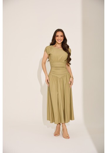 Vestido Lais Em Lavezzi Verde Tata Martello Primavera/Verão 2027