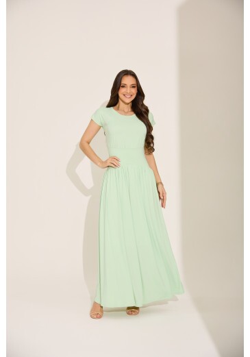 Vestido Amelia Em Malha Lune Poliamida Verde Tata Martello Primavera/Verão 2027