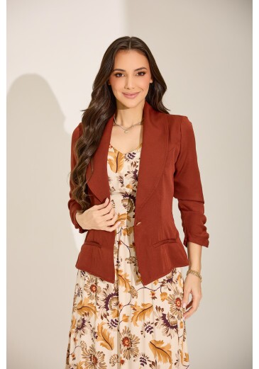 Blazer Veronica Em Alfaiataria Veneta Terracota Tata Martello Primavera/Verão 2027