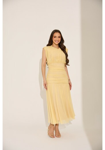 Vestido Stela Em Tule Amarelo Tata Martello Primavera/Verão 2027