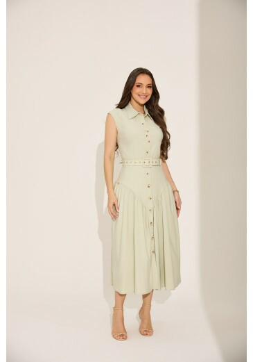 Vestido Meire Em Lavezzi Off White Tata Martello Primavera/Verão 2027
