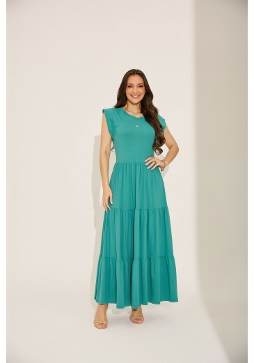 Vestido Brenda Em Malha Conforto Verde Tata Martello Primavera/Verão 2027