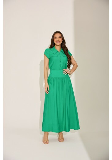 Conjunto Giovana Em Alfaiataria Verde Tata Martello Primavera/Verão 2027