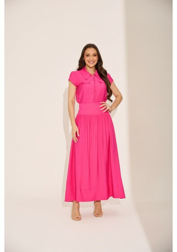 Conjunto Giovana Em Alfaiataria Pink Tata Martello Primavera/Verão 2027