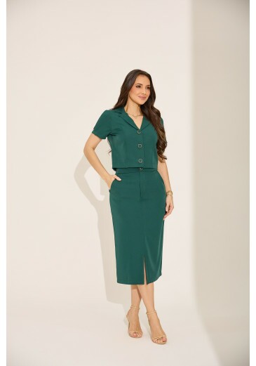 Conjunto Diva Em Alfaiataria Premium Verde Tata Martello Primavera/Verão 2027