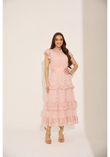 Vestido Pietra Em Crepe Rose Tata Martello Primavera/Verão 2027