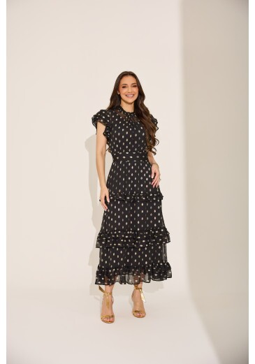 Vestido Pietra Em Crepe Preto Tata Martello Primavera/Verão 2027