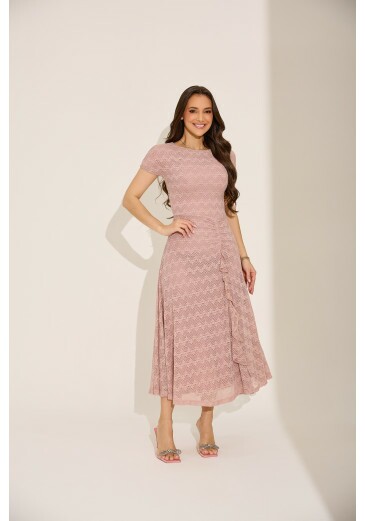 Vestido Eloa Em Renda Line Rose Tata Martello Primavera/Verão 2027