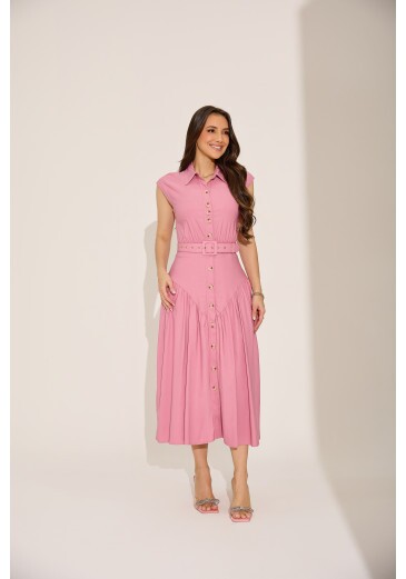 Vestido Meire Em Lavezzi Rosa Tata Martello Primavera/Verão 2027