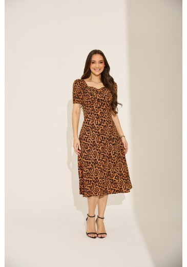 Vestido Valentina Em Viscose Rayon Estampa Animal Print Tata Martello Primavera/Verão 2027
