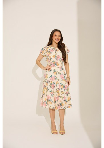Vestido Liz Em Ava Print Branco Tata Martello Primavera/Verão 2027
