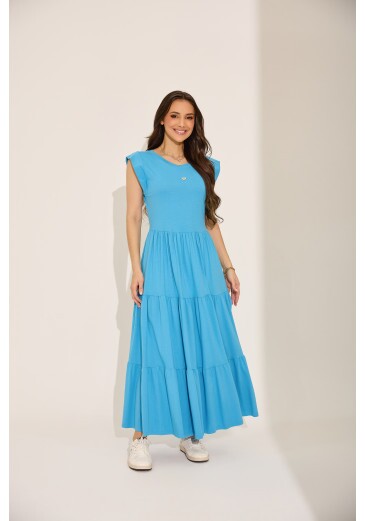 Vestido Brenda Em Malha Conforto Azul Tata Martello Primavera/Verão 2027