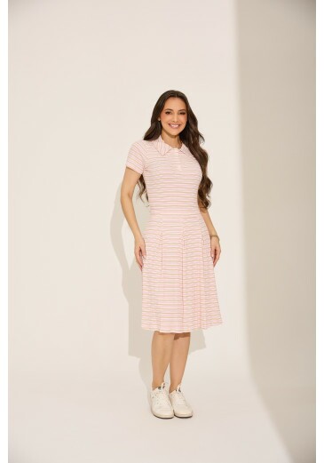 Conjunto Analu Em Canelado Listrado Rosa Tata Martello Primavera/Verão 2027