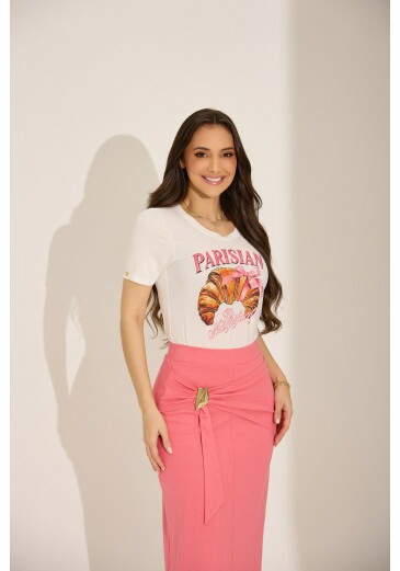Blusa Poliana Em Crepe Croissant Tata Martello Primavera/Verão 2027