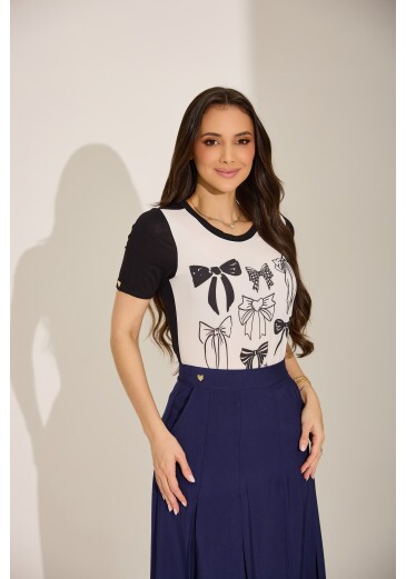Blusa Poliana Em Crepe Laço Tata Martello Primavera/Verão 2027