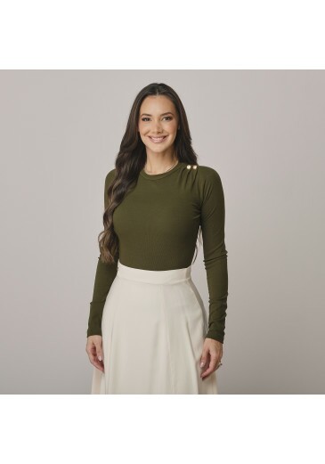 Blusa Giovana Em Stella Maris Verde Tata Martello Outono/Inverno 2026