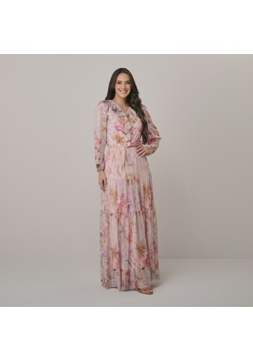Vestido Debora Em Tule Rosa Tata Martello Outono/Inverno 2026