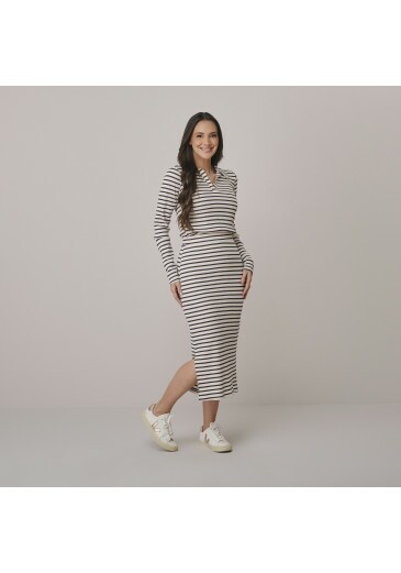 Conjunto Bianca Em Tecido Canelado Aurora Premium Azul Marinho Tata Martello Outono/Inverno 2026