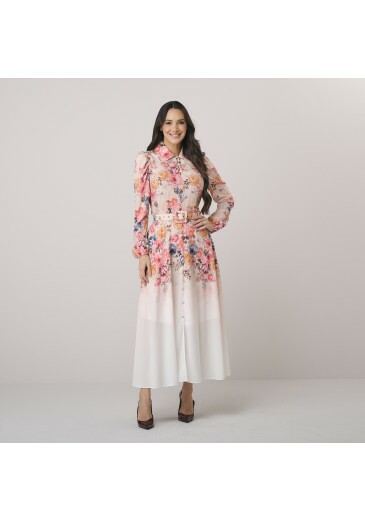 Vestido Emily Em Crepe Gloss Coral Tata Martello Outono/Inverno 2026