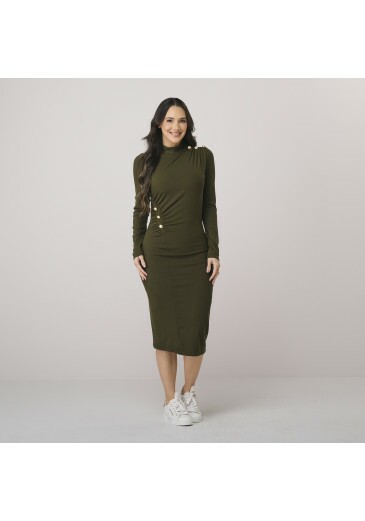 Vestido Silvana Em Stella Maris Verde Tata Martello Outono/Inverno 2026