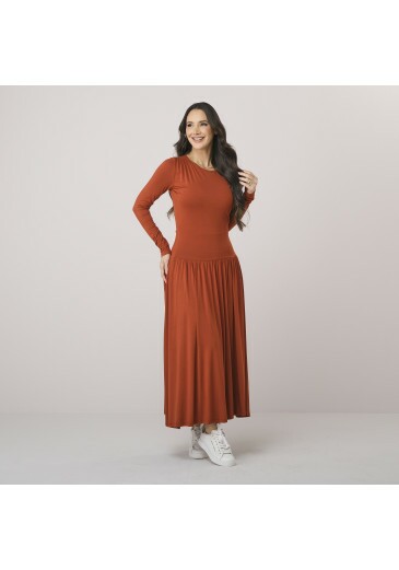Vestido Josy Em Malha Vis Up Telha Tata Martello Outono/Inverno 2026
