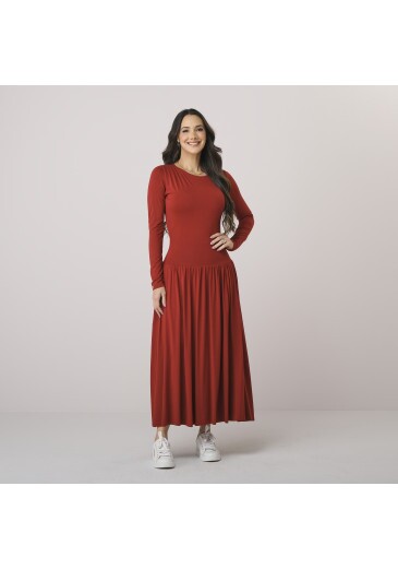 Vestido Josy Em Malha Vis Up Vermelho Tata Martello Outono/Inverno 2026