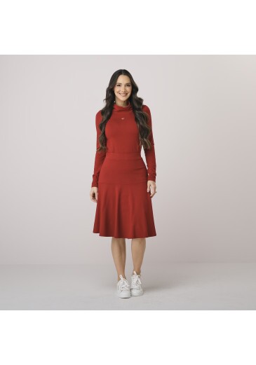 Conjunto Serena Em Moletinho Vermelho Tata Martello Outono/Inverno 2026